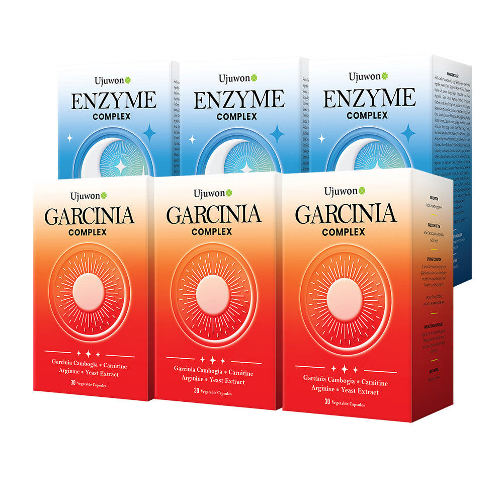 【Bundle of 6】Ujuwon Enzyme Complex 30s x 3 Boxes + Garcinia Complex 30s x 3 Boxes