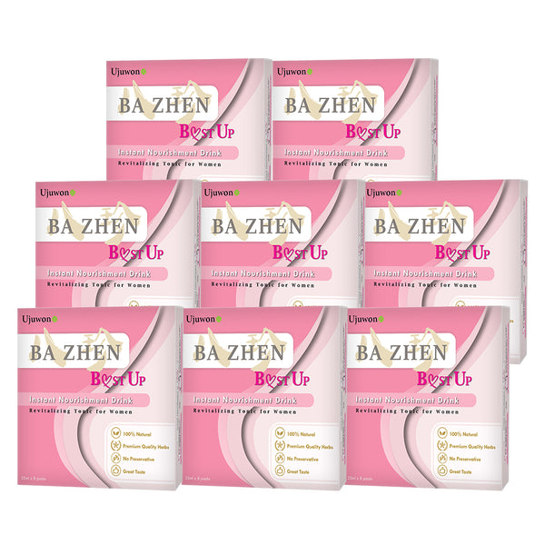 【Bundle of 8】Ujuwon Ba Zhen B.ust Up Instant Nourishment Drink 8s x 8 + Free Garcinia Complex 30s