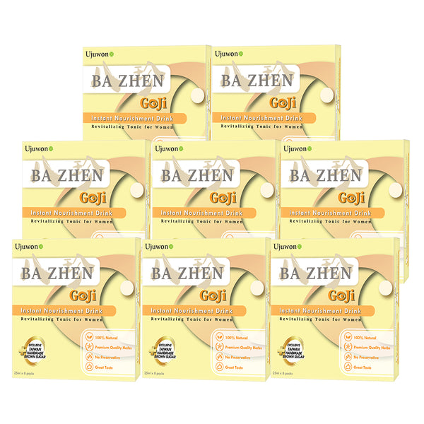 【Bundle of 8】Ujuwon Ba Zhen Goji Instant Nourishment Drink 8s x 8 + Free Garcinia Complex 30s