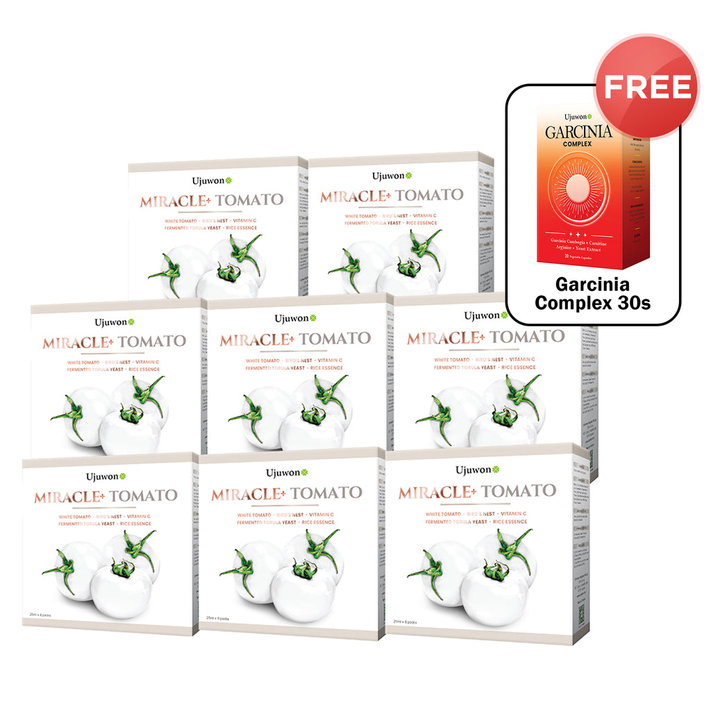 【Bundle Of 8】Ujuwon Miracle+ Tomato Skin Booster 8s x 8 + Free Garcinia Complex 30s